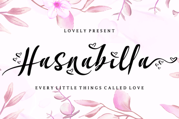 Hasnabilla: A Romantic Script Font for Web Design