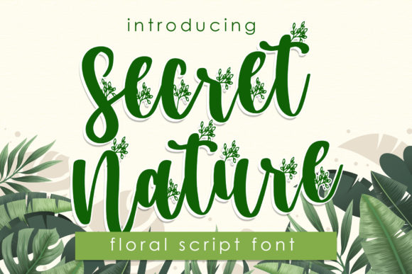 Secret Nature Font for Editorial Design