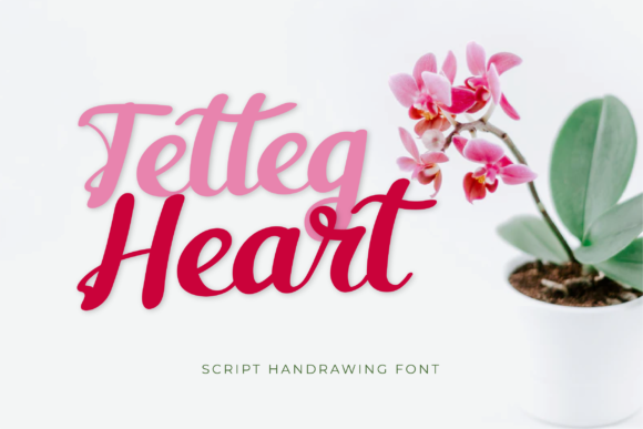 Tetteg Heart: A Modern Script Font for Web Design